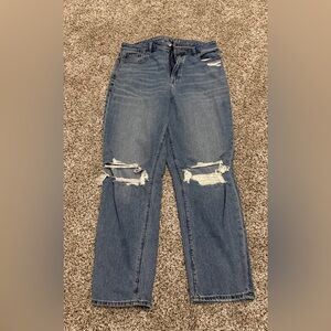 American Eagle distressed mom jeans